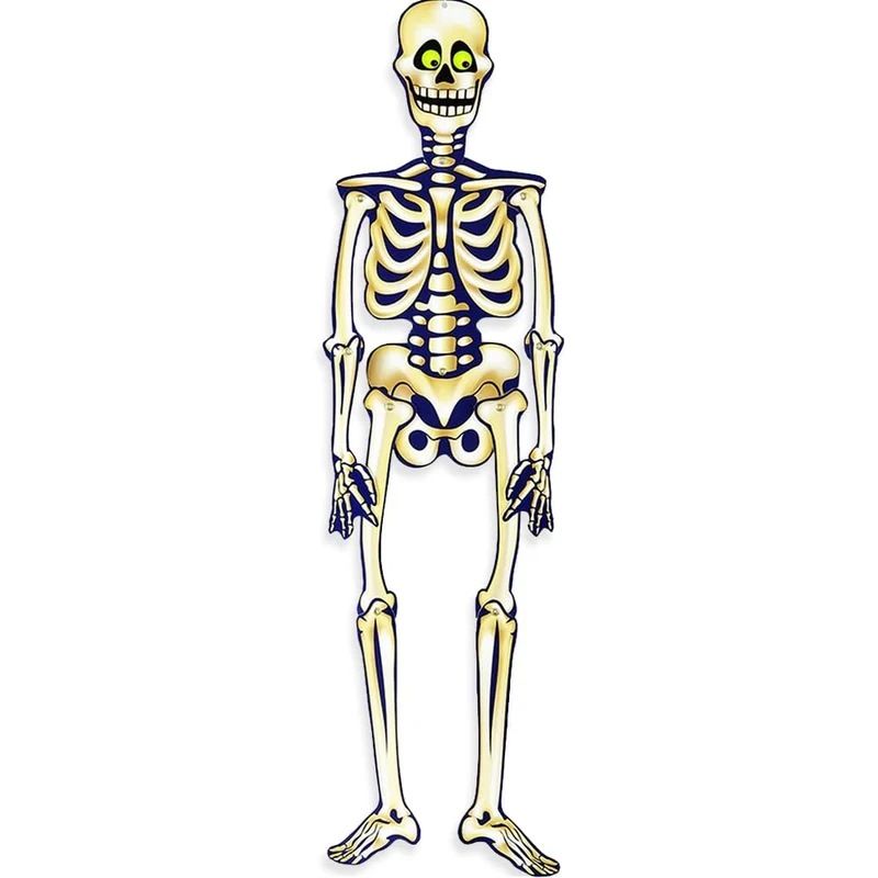 CutOut Halloween Hänge Skelett 87cm