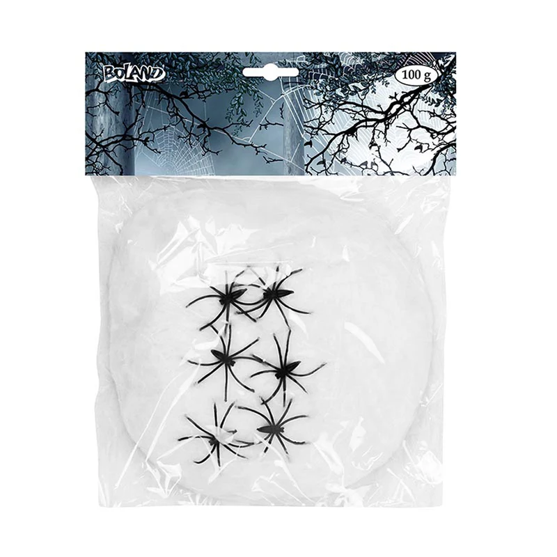 Spinnweben mit 6x Spinnen 100 gr.