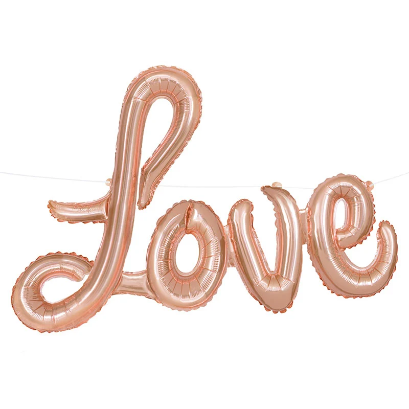 14"/Ø36cm Ballongirlande "LOVE" 35cm | Rosegold