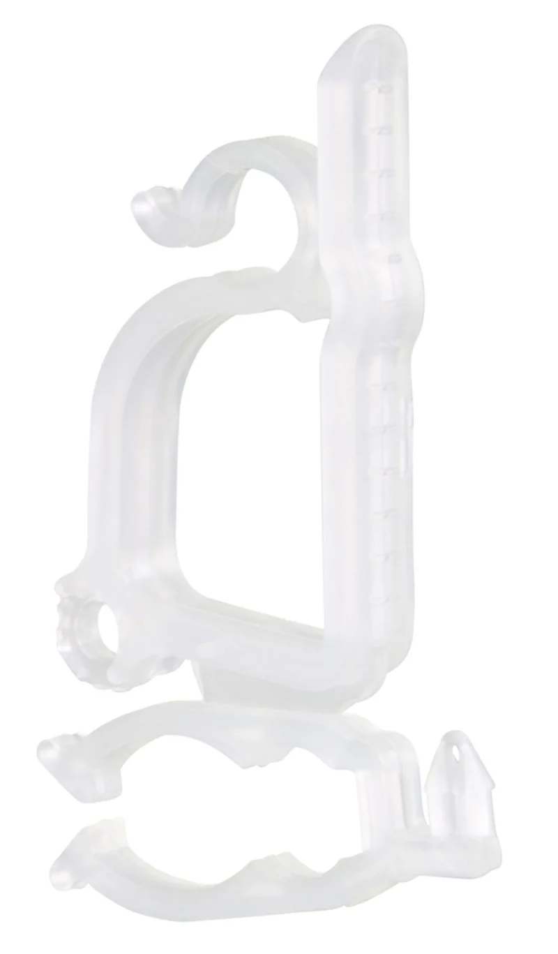 Riffelmacher Dachrinnenhalterung für Lichterketten 6 cm 10 Stück 14348 | Weiß
