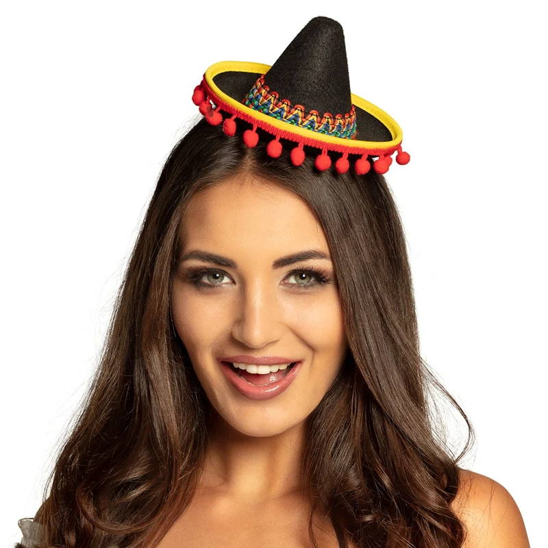 Haarreif "Mexiko" mit Mini-Sombrero | Bunt
