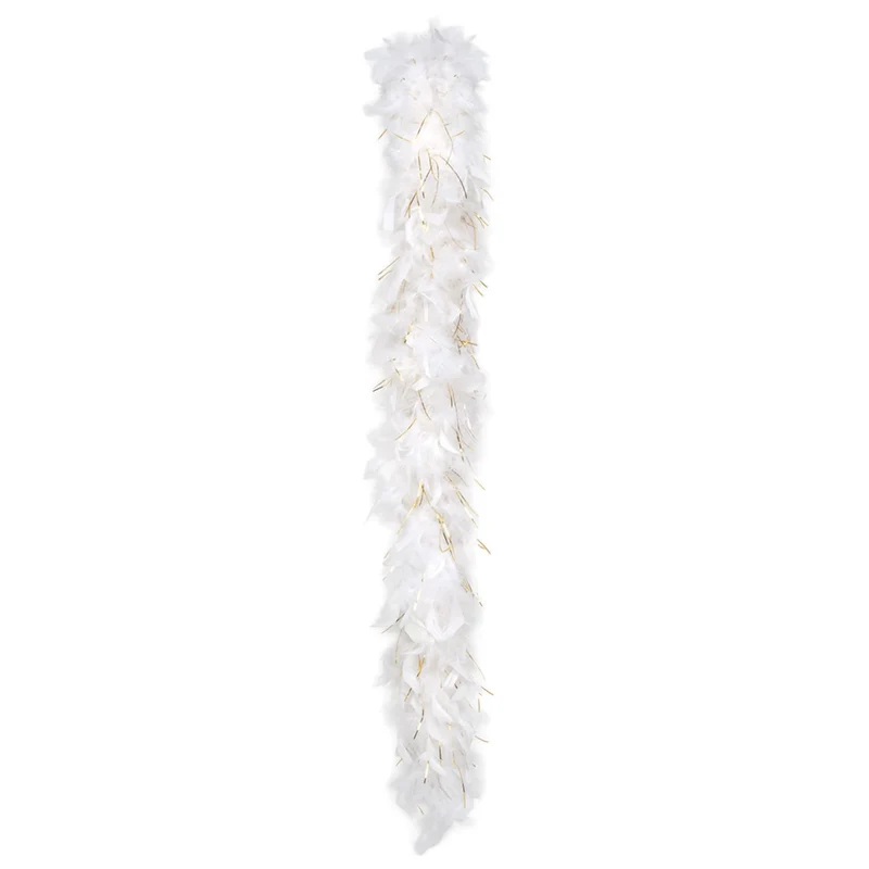 Federboa 50 g Glamour | Weiß Gold - 180 cm