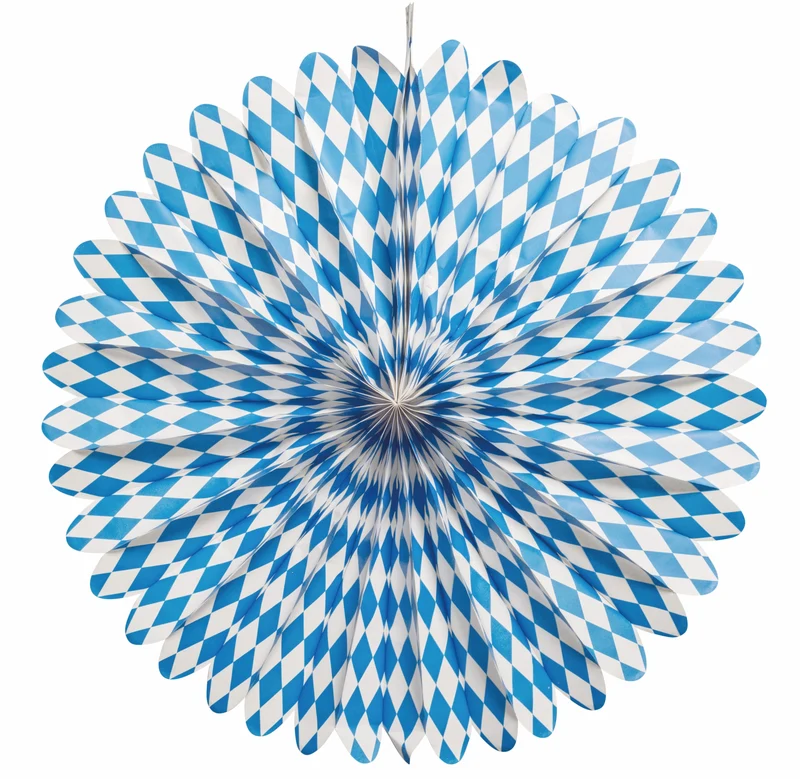 Dekofächer Bayern Weiss-Blau ø70cm