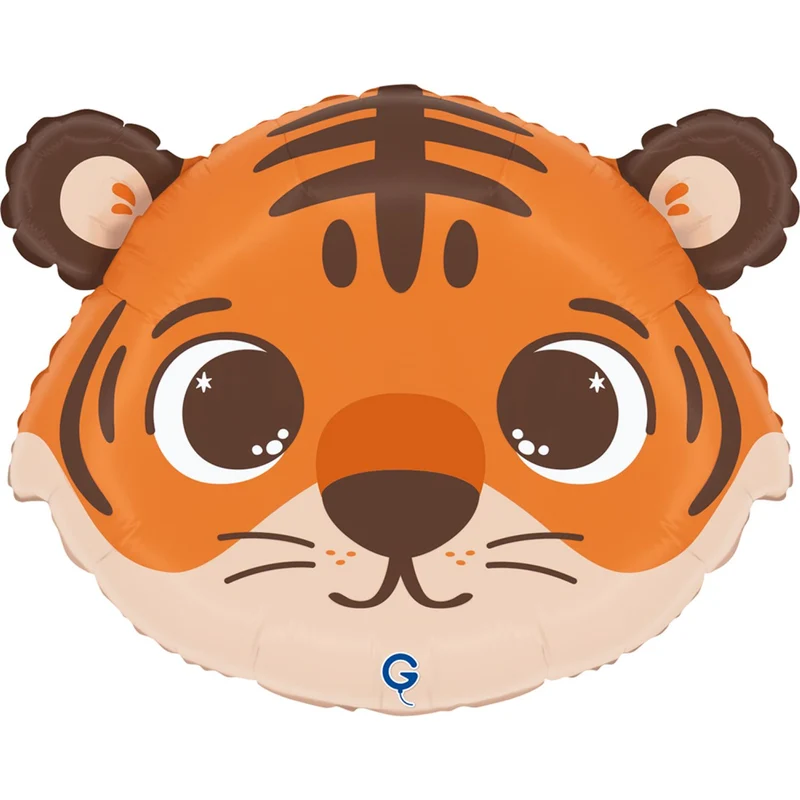 18" Folienballon Shape Tiger Kopf | 46 cm