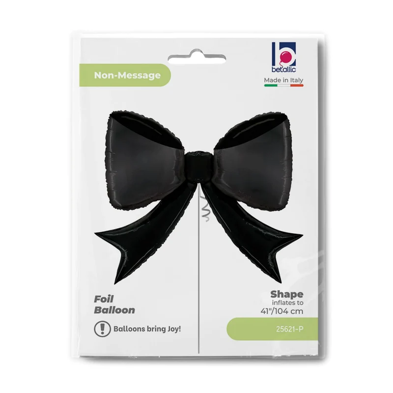 41" Folienballon Shape Schleife | 104 cm - Schwarz