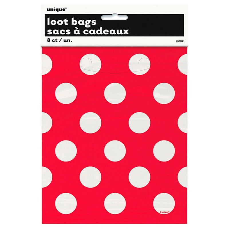 Geschenkbeutel PVC 18x22cm/8St. Dots Royalblau