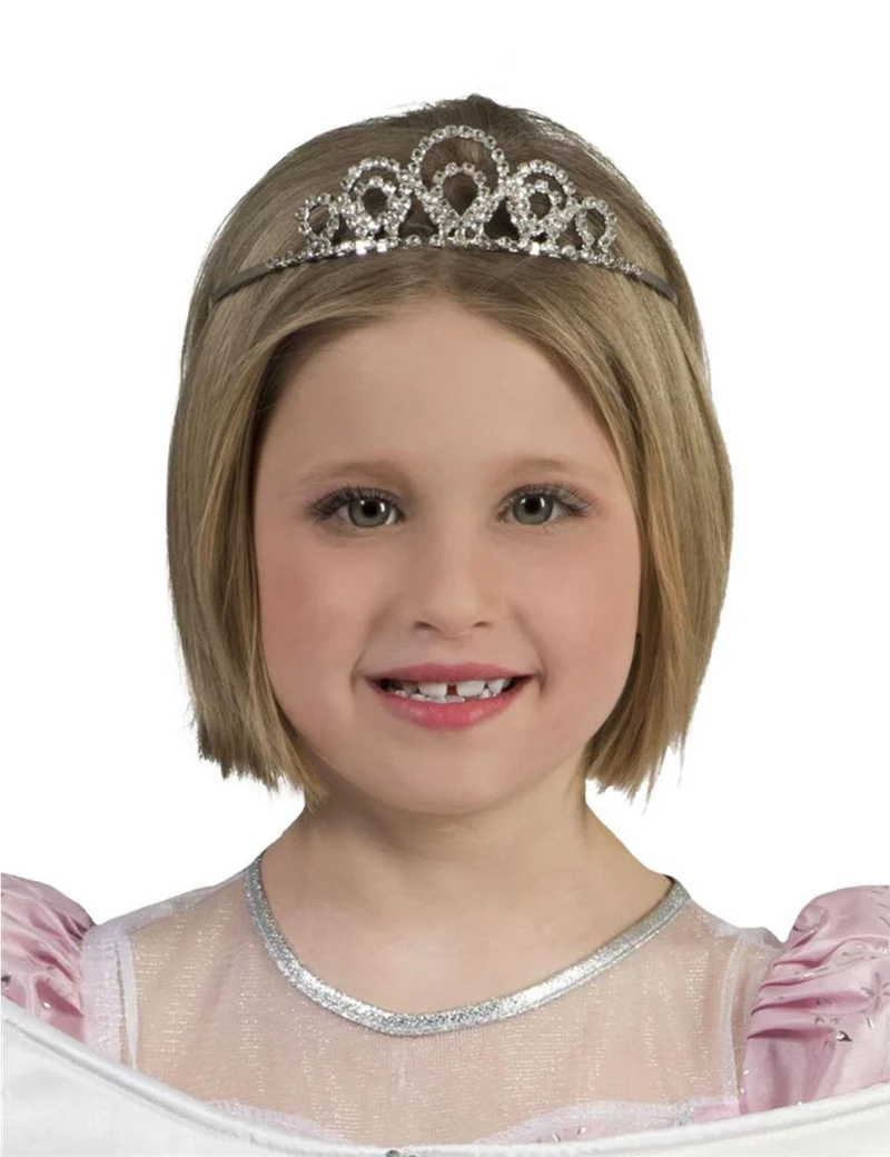 Silberne Strass Krone für Kinder | Tiara zum Prinzessin Kostüm