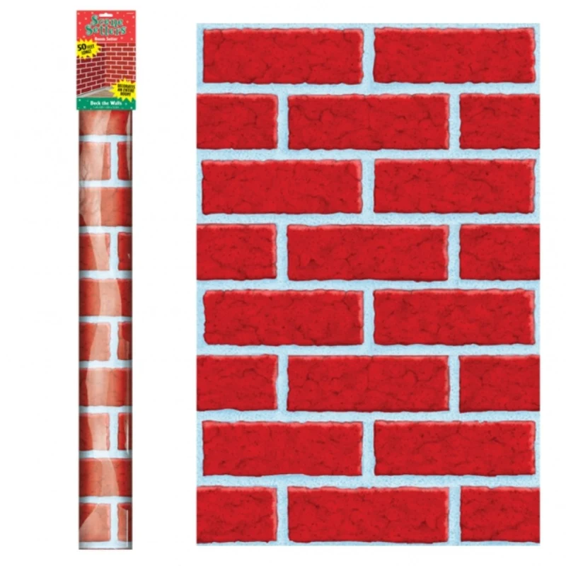 Wandfolie 12,2m x 1,2m Ziegel Backstein