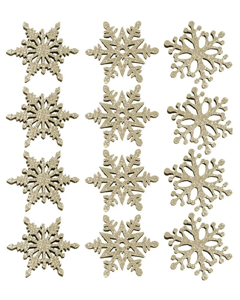 Weihnachtsdeko "Glitzer Streudeko" 6tlg./4cm | Gold
