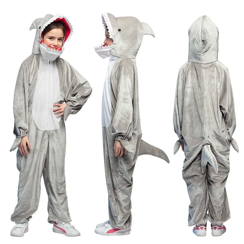 Hai Kostüm für Kinder bis 140 cm | Grau