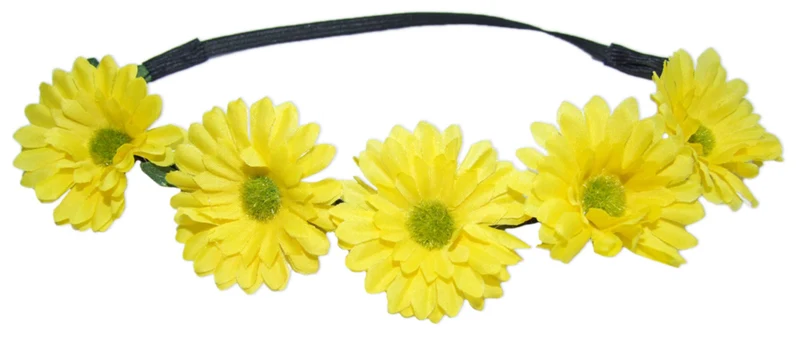 Blumen Haarband mit Margeriten - Gelb