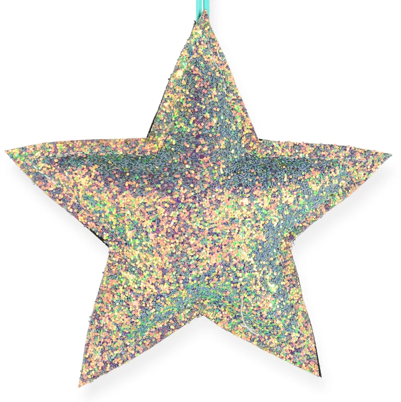 Riffelmacher Christbaumschmuck Stern 16cm weich 70120 - Greeneryglitter Mehrfarbig