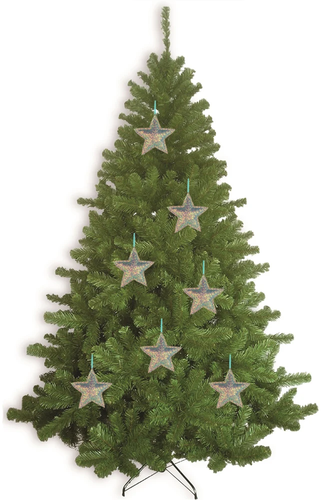 Riffelmacher Christbaumschmuck Stern 16cm weich 70120 - Greeneryglitter Mehrfarbig