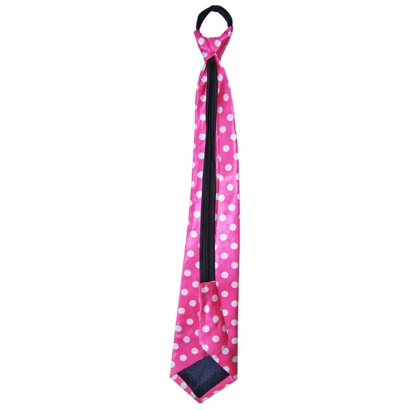 Fifties Krawatte mit Punkten | Pink/Weiß