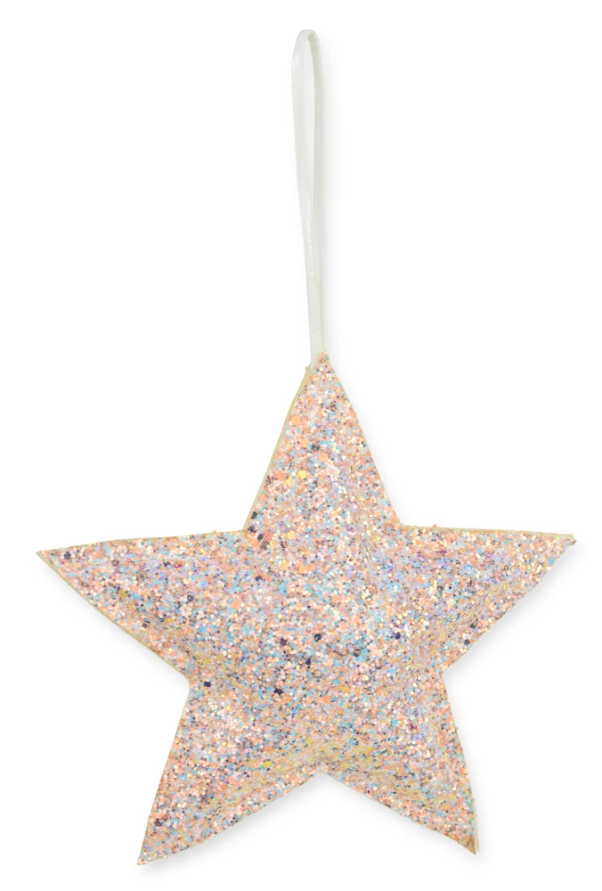 Riffelmacher Christbaumschmuck Stern 16cm weich 70117 - Utopiaglitter Rosa