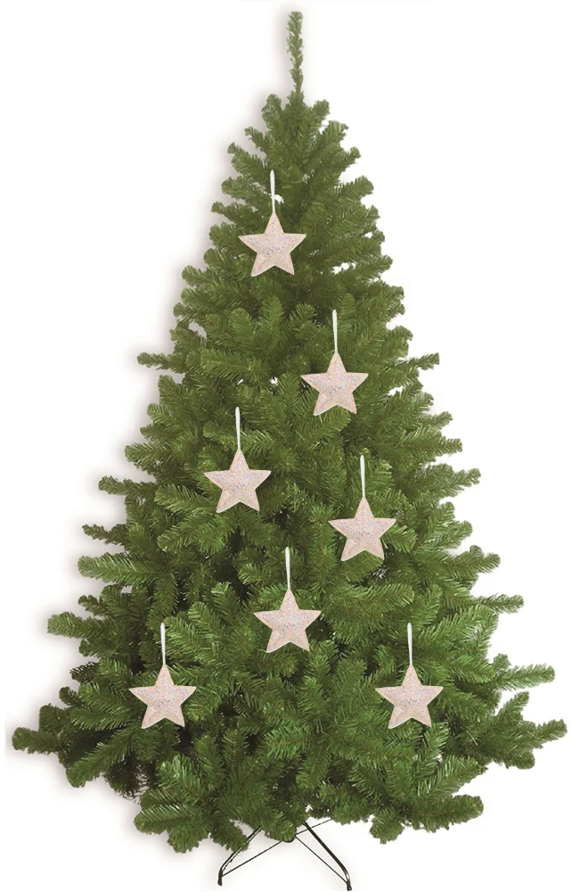Riffelmacher Christbaumschmuck Stern 16cm weich 70117 - Utopiaglitter Rosa