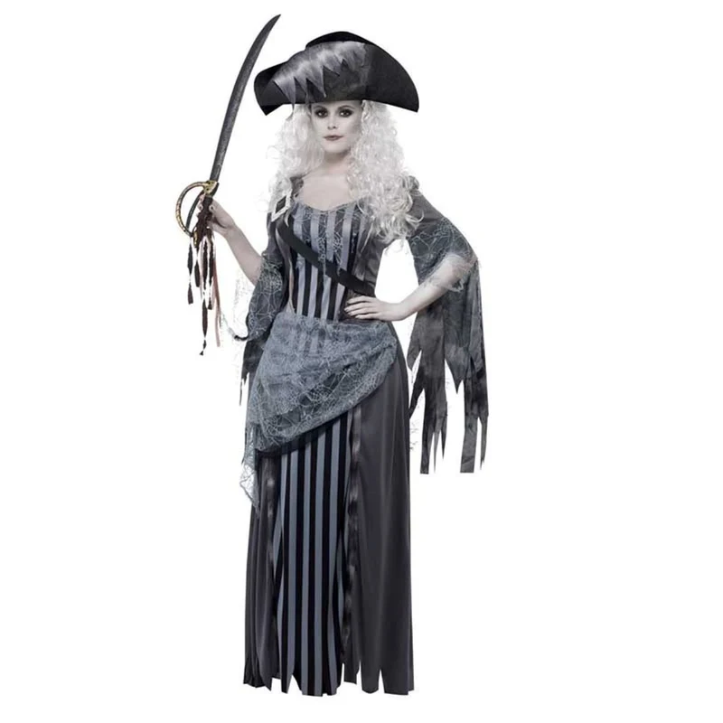 Kostüm Lady Zombie Princess Geisterschiff GrauGr.S