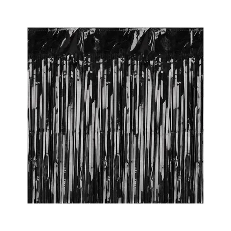 Türvorhang Lametta 100x200cm | Schwarz