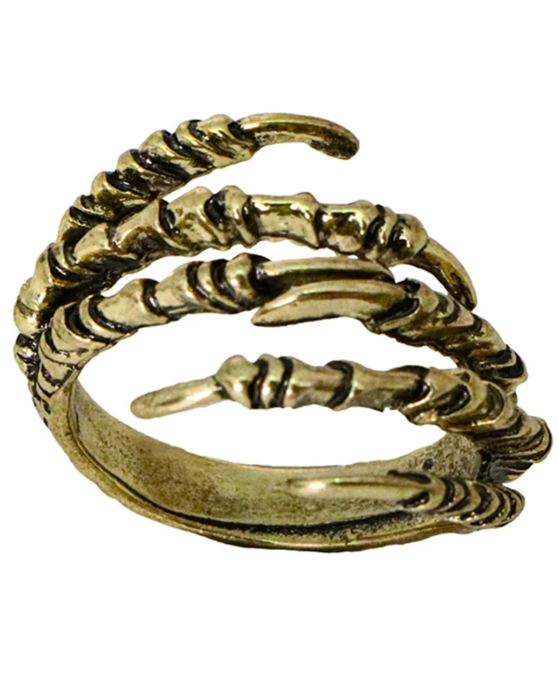 Goldener Ring "Skeletthände" | Einheitsgröße