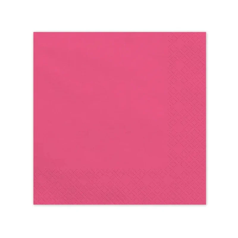 Servietten Uni 20Stk./33x33cm | Pink