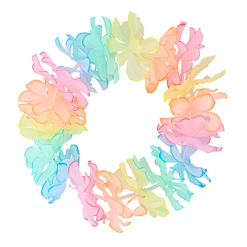 Hawaii Party Kostüm Set "Pastell" 4-teilig | Mehrfarbig