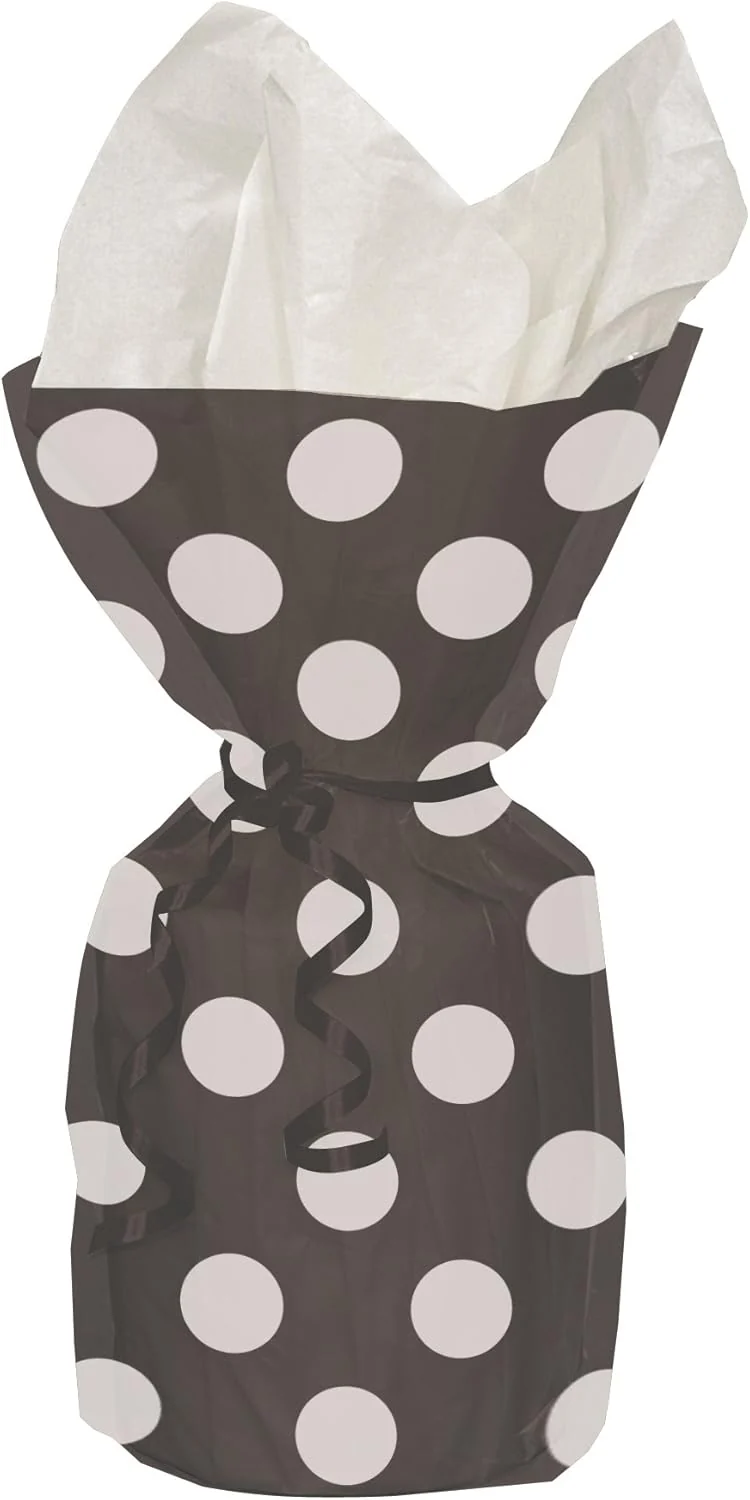 Geschenktüte 12x28cm/20St. Dots Schwarz
