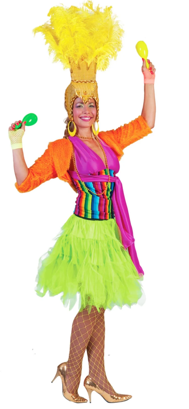 Disco Party Neckholder Top "Rainbow" | Mehrfarbig