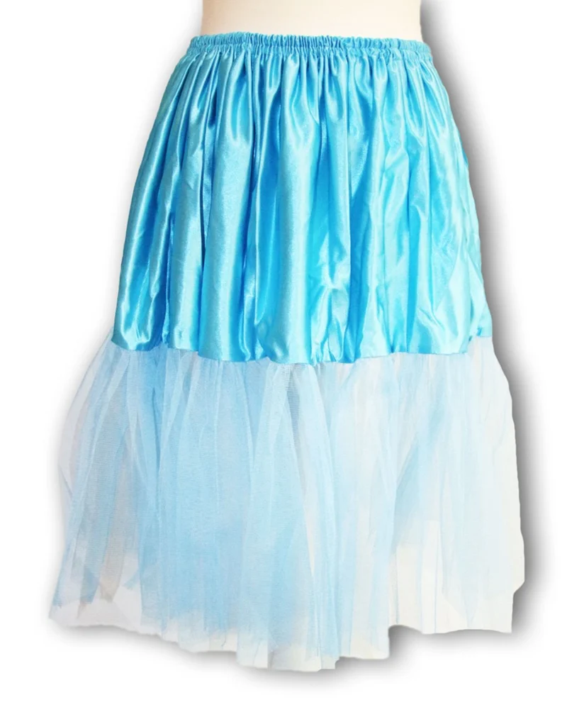 Petticoat Damen Tüllrock - Länge 60 cm | Hellblau