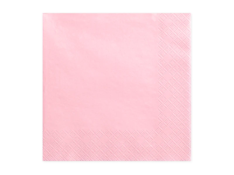 Servietten Uni 20Stk./33x33cm | Rosa