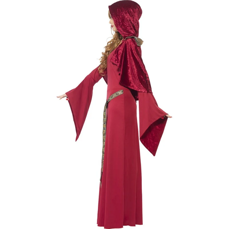 Kostüm Lady Priesterin Rot inkl. Gürtel Gr.S