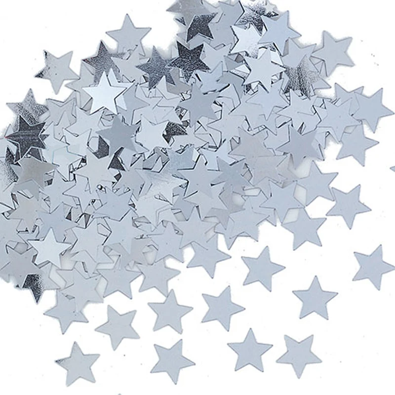 Konfetti Metall 14g Sterne Silber
