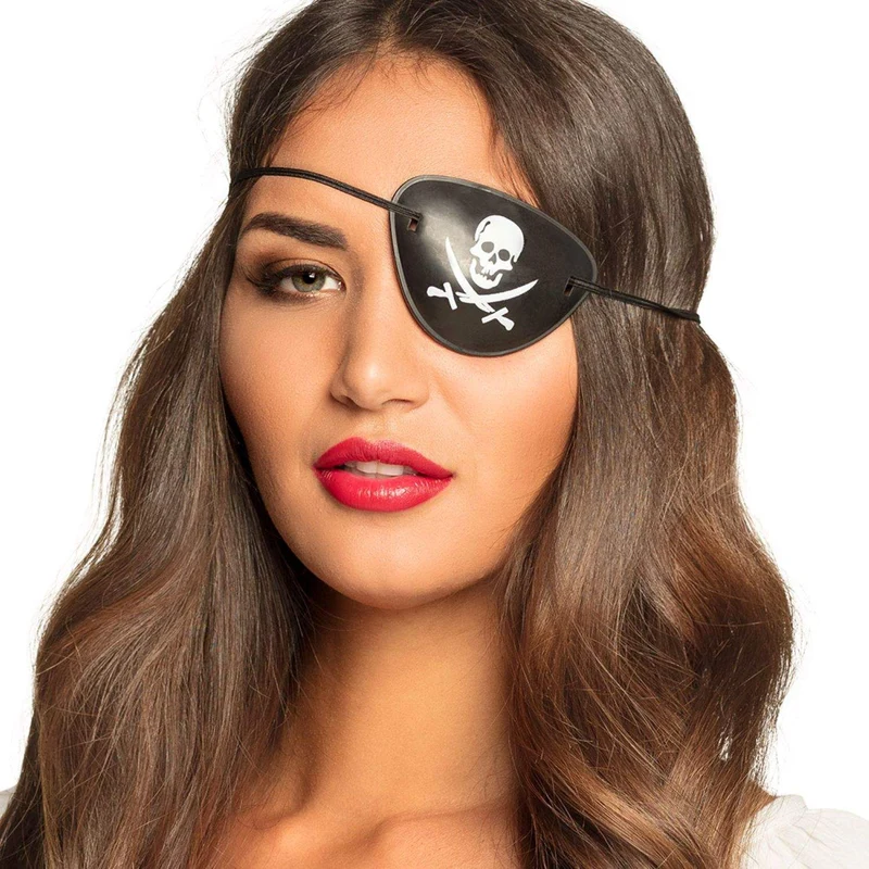 Totenkopf Piraten Augenklappen Kunststoff | 4 Stk.