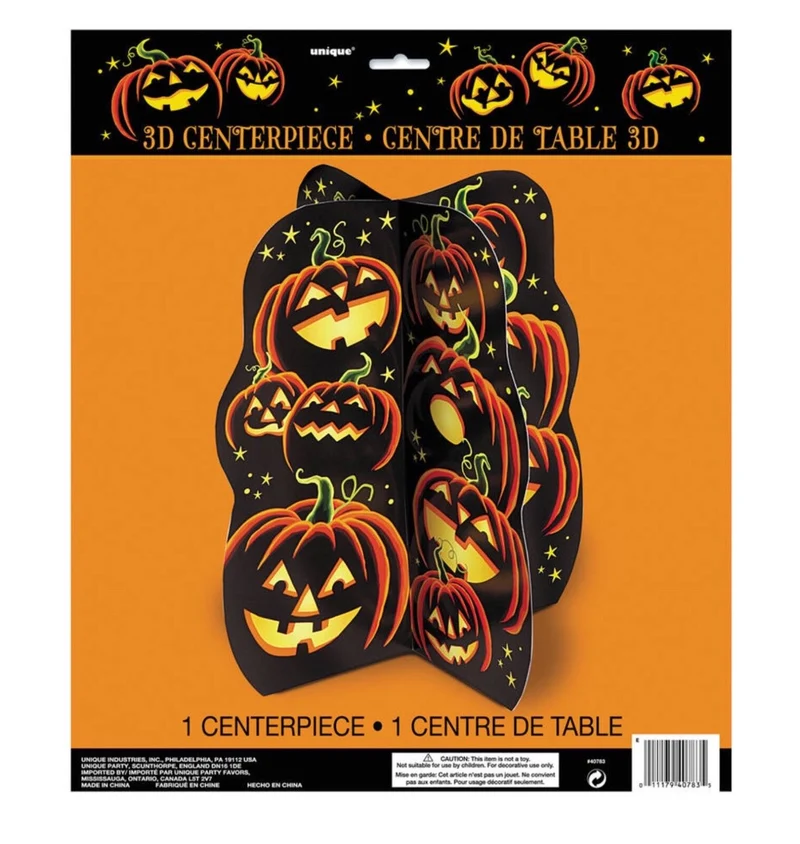 Tischaufsteller Pumpkin Grin Halloween Deko