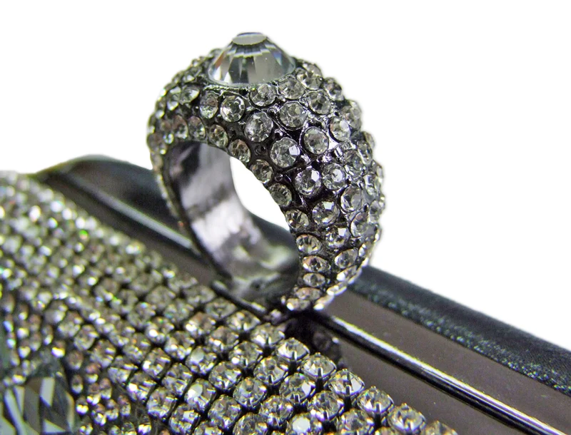 Elegante Handtasche "Mosaik" | Clutch Schwarz