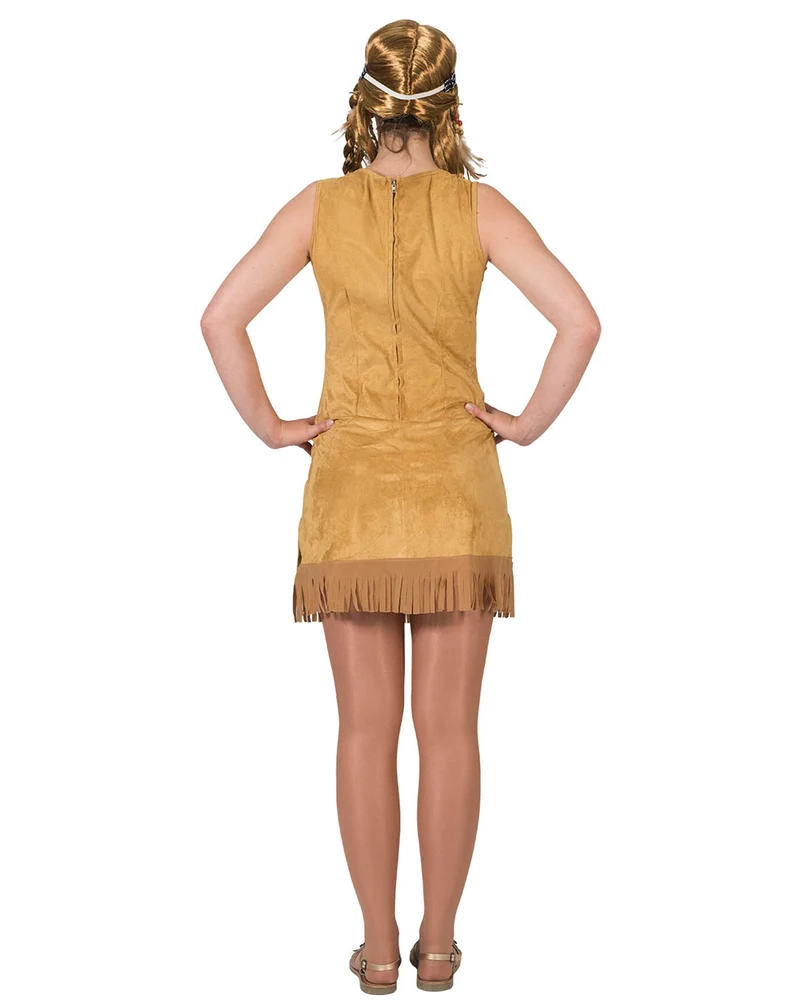 Indianerin "Cherokee" Kostüm für Damen mit Poncho | Kurz