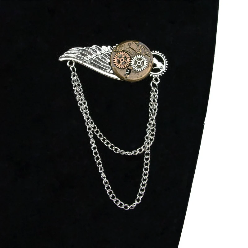 Flügel Brosche zum Steampunk Kostüm - 414014 | Bronze