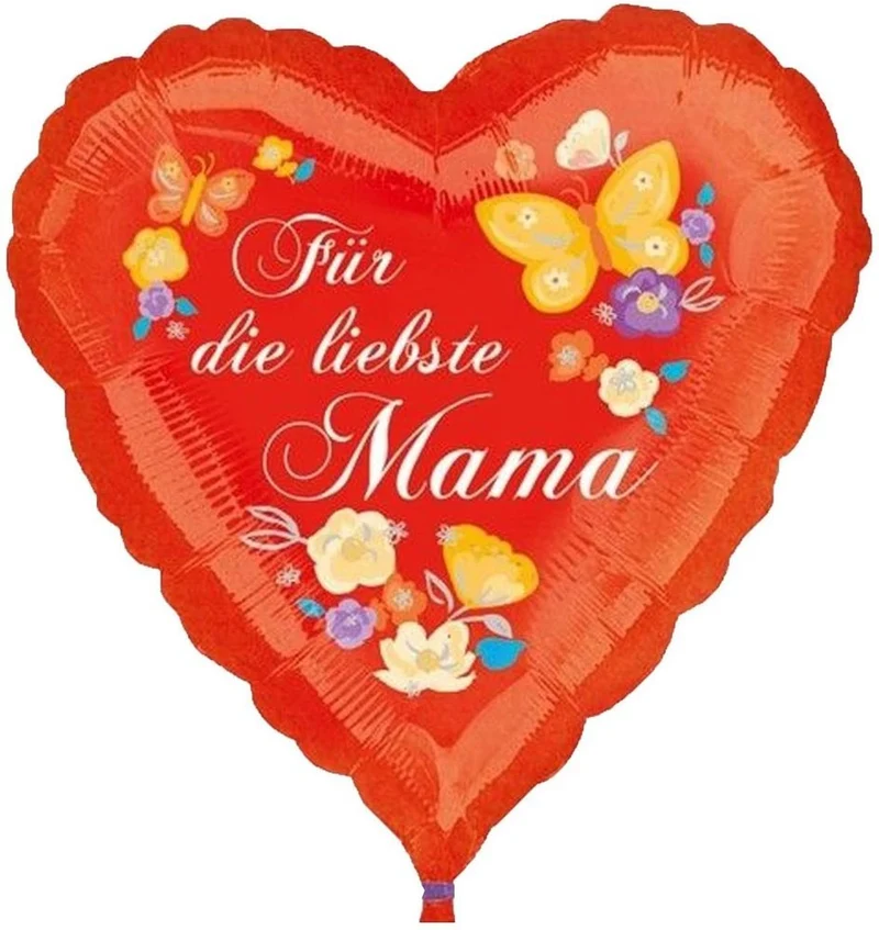 18"/Ø43cm Herz Folienballon "Für die liebste Mama"