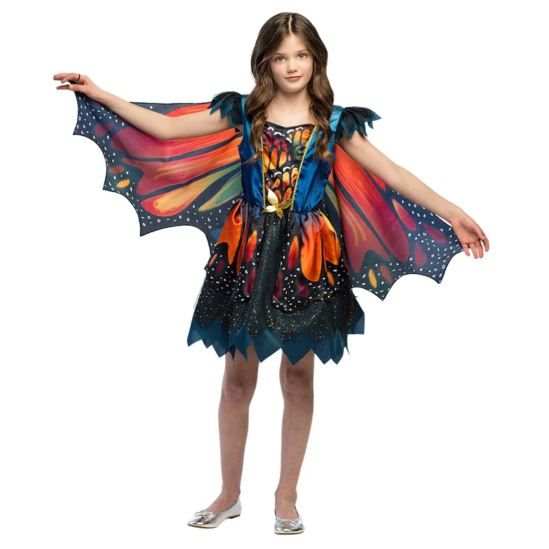 Schmetterling "Fantasy fairy" Kostüm für Mädchen | Mehrfarbig