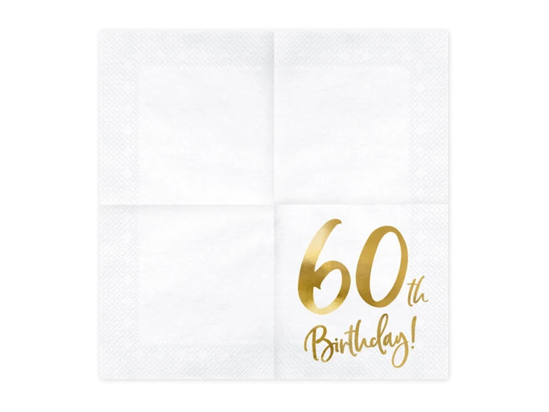 Servietten "Birthday Gold" 20Stk./33x33cm | #60