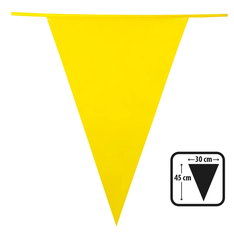 Wimpelkette PE 45x30cm L: 10m | Gelb