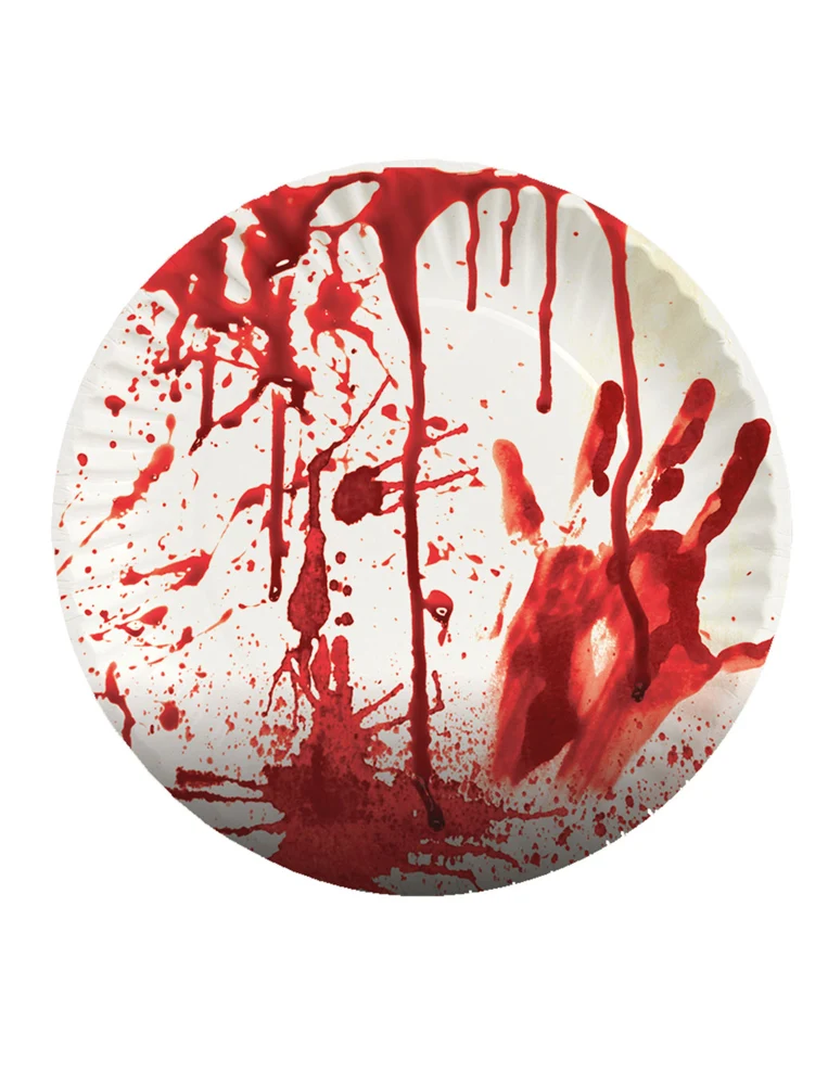 Pappteller "Halloween Blutig" | Ø22,8cm/8Stk.