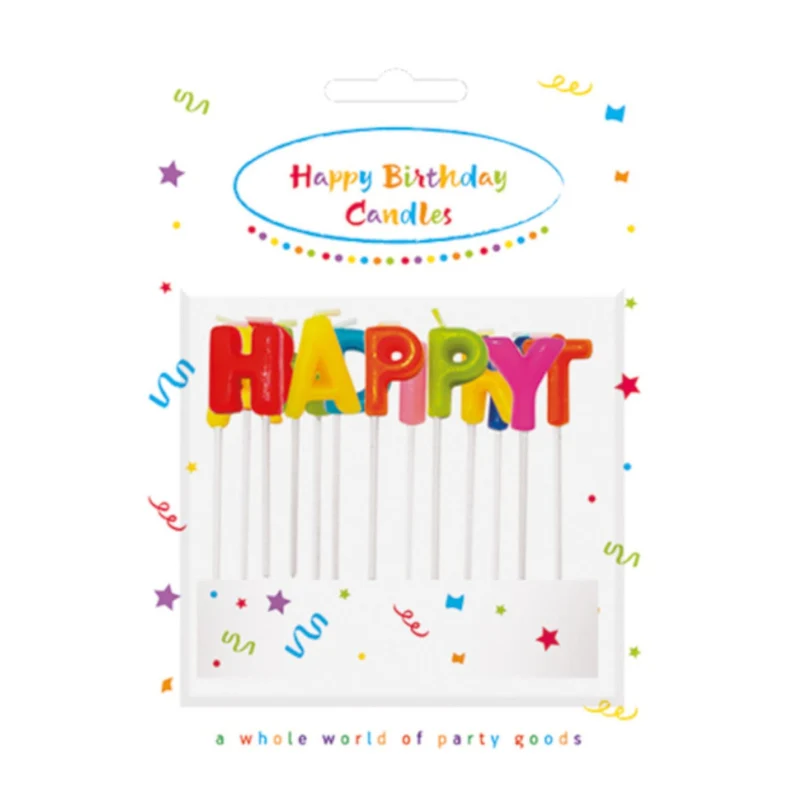 Geburtstagskerzen Happy Birthday | Bunt