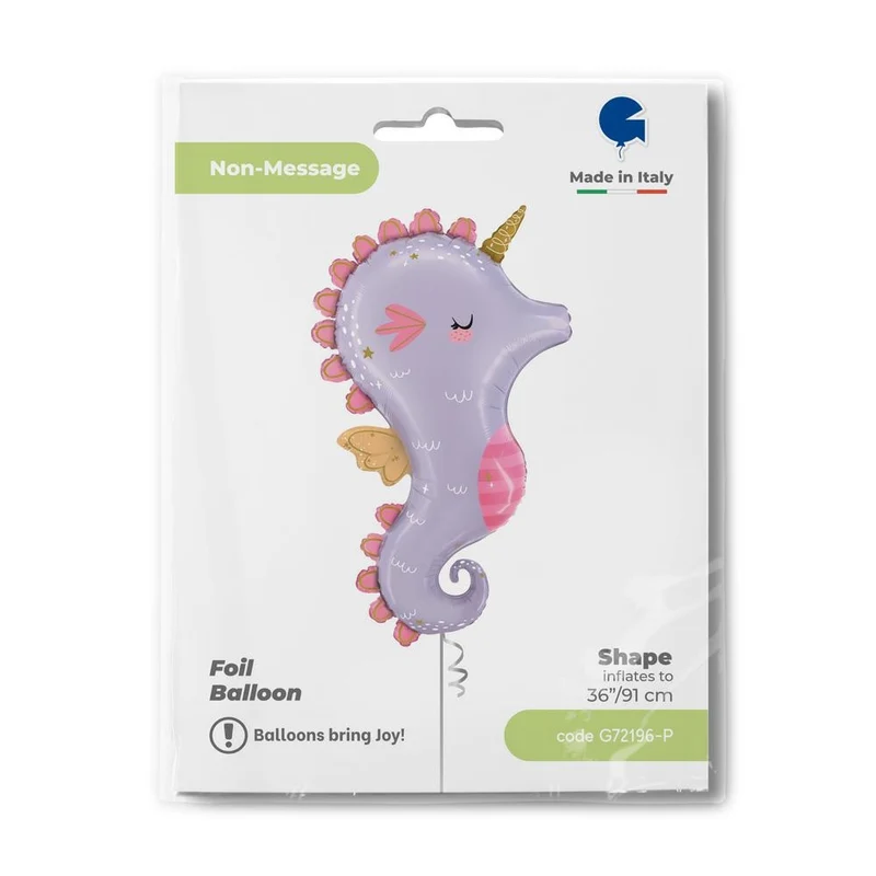 Shape Folienballon "Seepferdchen" | 91 cm