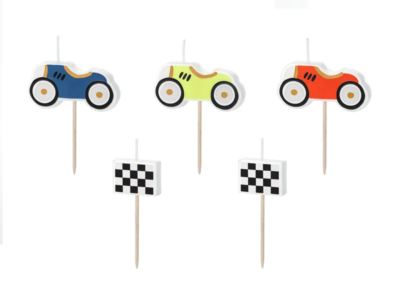 Geburtstagskerzen Rennautos | 2-3 cm - 5 Stk.