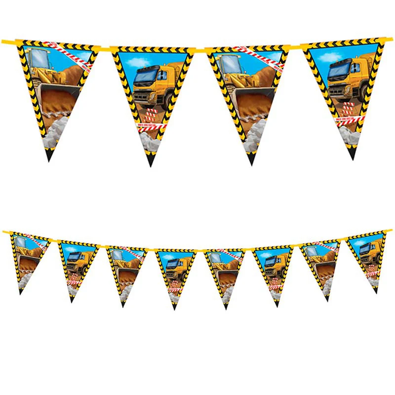 Wimpelkette Baustelle Papier FSC