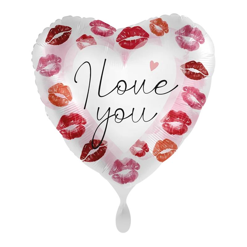 18"/Ø43cm Herz Folienballon "I love you"
