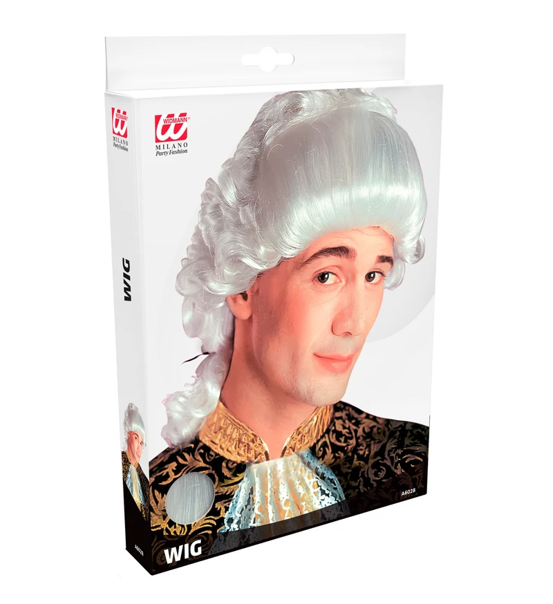 Barock Perücke "Venezianer" für Herren | Weiß