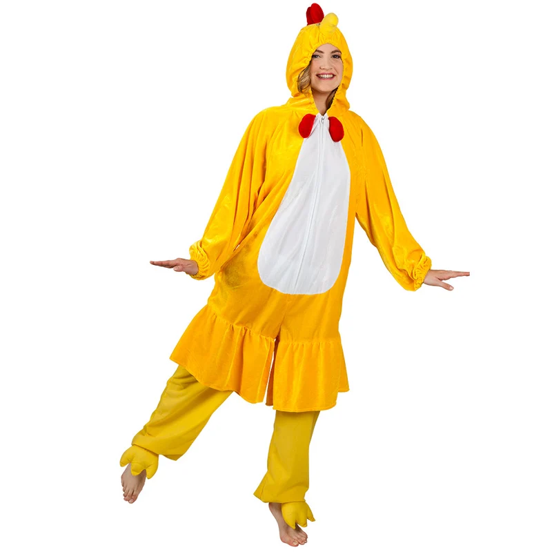 Huhn Kostüm für Erwachsene | Overall