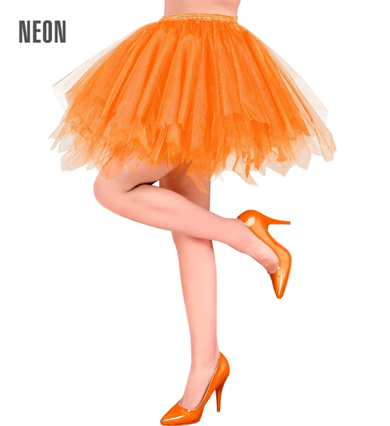 Petticoat Tütü für Damen 40 cm | Orange