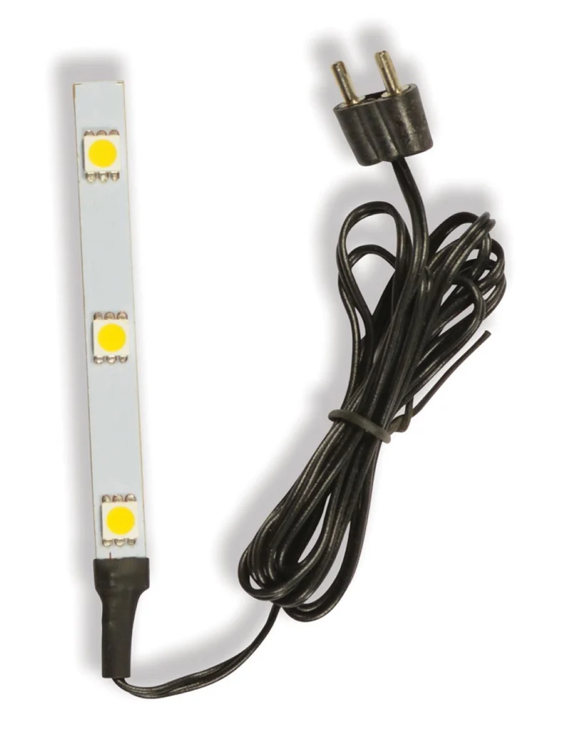 3er LED Streifen mit Stecker 3,5V - Weiß | 78434 - Zubehör Weihnachtskrippe Innenbereich